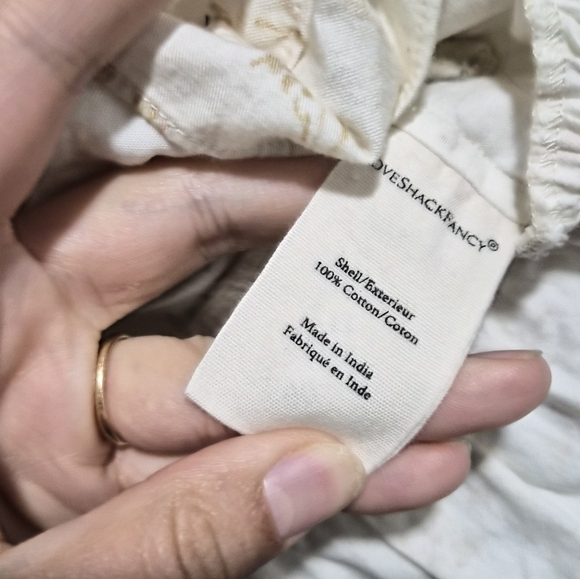 LoveShackFancy Radia Mini V-Neck Smocked Cream Floral Mini Dress Size M - Picture 6 of 9